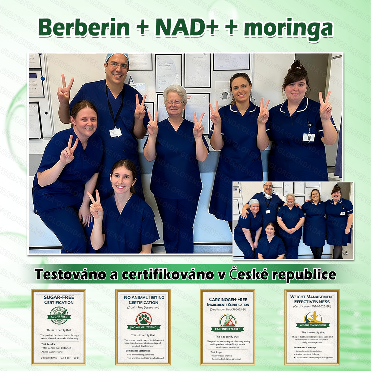 🇨🇿 Oficiální obchod|💚𝑮𝑳𝑶𝑹𝑬𝐍𝐃𝗔® Moringa·Berberin×NAD+10-v-1 Pokročilá Nano Mikronáplňová Náplast (pouze jednou denně, viditelné změny během 7 dní) ✅ Pro osoby s obezitou, povolenou kůží, cukrovkou, spánkovou apnoe, problémy se klouby a dalšími obtížemi.