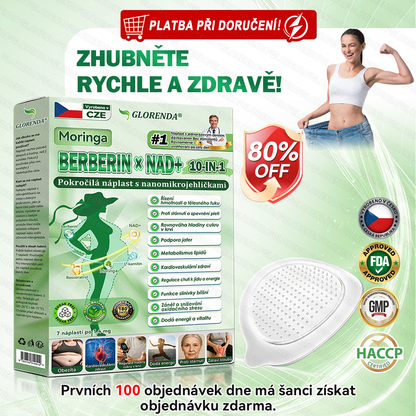 🇨🇿 Oficiální obchod|💚𝑮𝑳𝑶𝑹𝑬𝐍𝐃𝗔® Moringa·Berberin×NAD+10-v-1 Pokročilá Nano Mikronáplňová Náplast (pouze jednou denně, viditelné změny během 7 dní) ✅ Pro osoby s obezitou, povolenou kůží, cukrovkou, spánkovou apnoe, problémy se klouby a dalšími obtížemi.