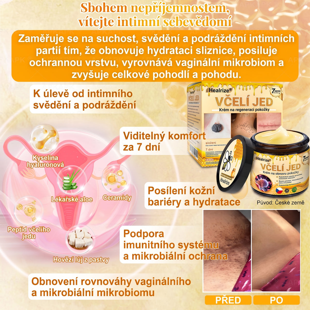 🍯🦿 𝐇𝐞𝐚𝐥𝐫𝐢𝐳𝐞® Včelí jed Komplexní pleťový krém – Nová generace přírodní péče o pleť pro hydratovanější, hladší a zářivější pokožku 🌿✨